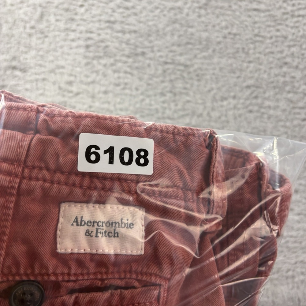 Abercrombie & Fitch Chino Shorts Mens 34 Burnt Red 9" Inseam Board Shorts - Picture 12 of 12